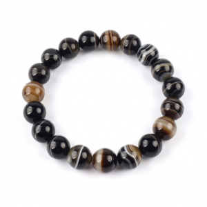 Black Striped Agate Bracelet