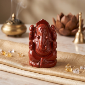 Red Jasper Ganesha Idol