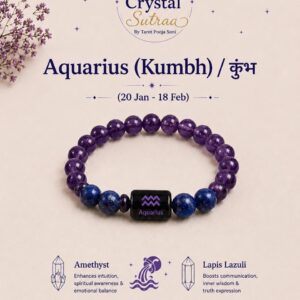 Aquarius Zodiac Crystal Bracelet