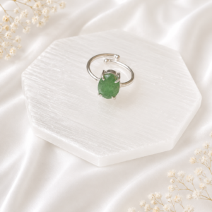 Natural Green Aventurine Crystal Ring