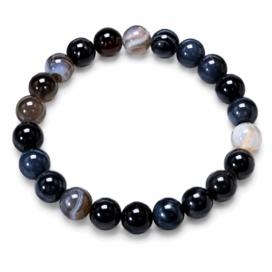 Natural Black Agate Crystal Bracelet