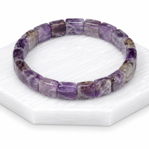 Natural Chevron Amethyst Crystal Bracelet