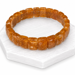 Natural Golden Crackle Quartz Crystal Bracelet