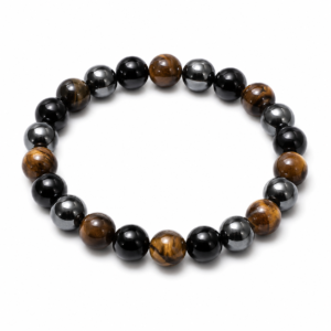 Tiger Eye Obsidian Hematite Bracelet